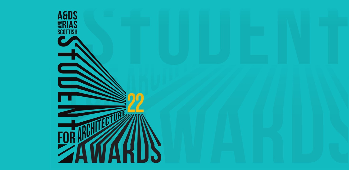 A&DS and RIAS Student Awards 2020 logo on a teal blue backdrop.