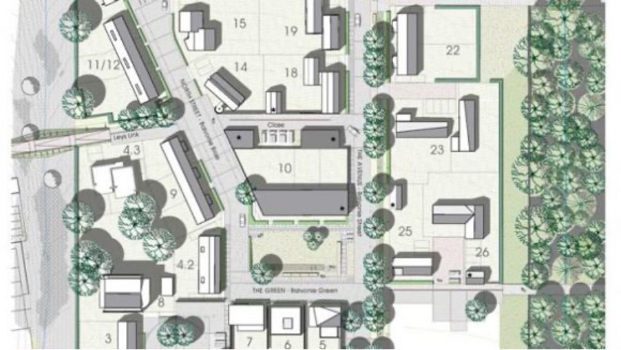 A plan of a housing development site in Inverness