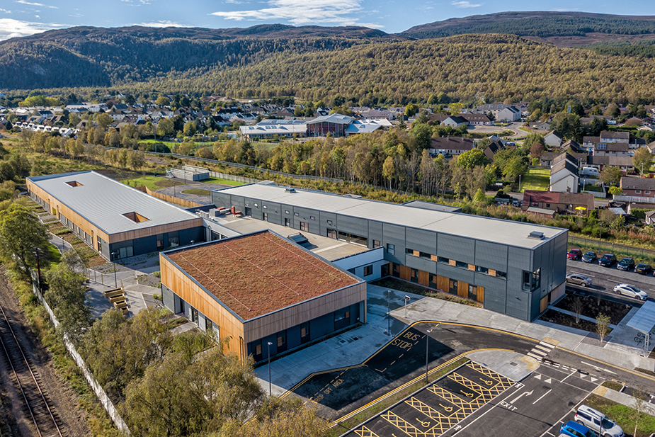 Aerial view of Badenoch & Strathspey Hospital 2022 Niall Hastie