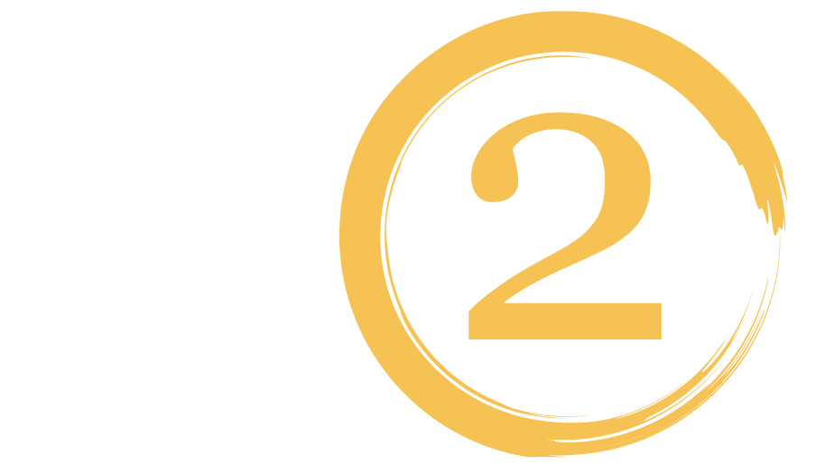 The number 2 in a yellow circle.