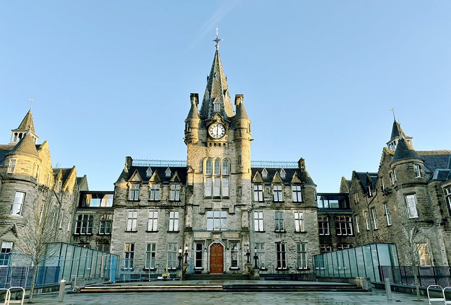 Entrance to the Edinburgh Futures Institute, Architecture and Design Scotland's new office.