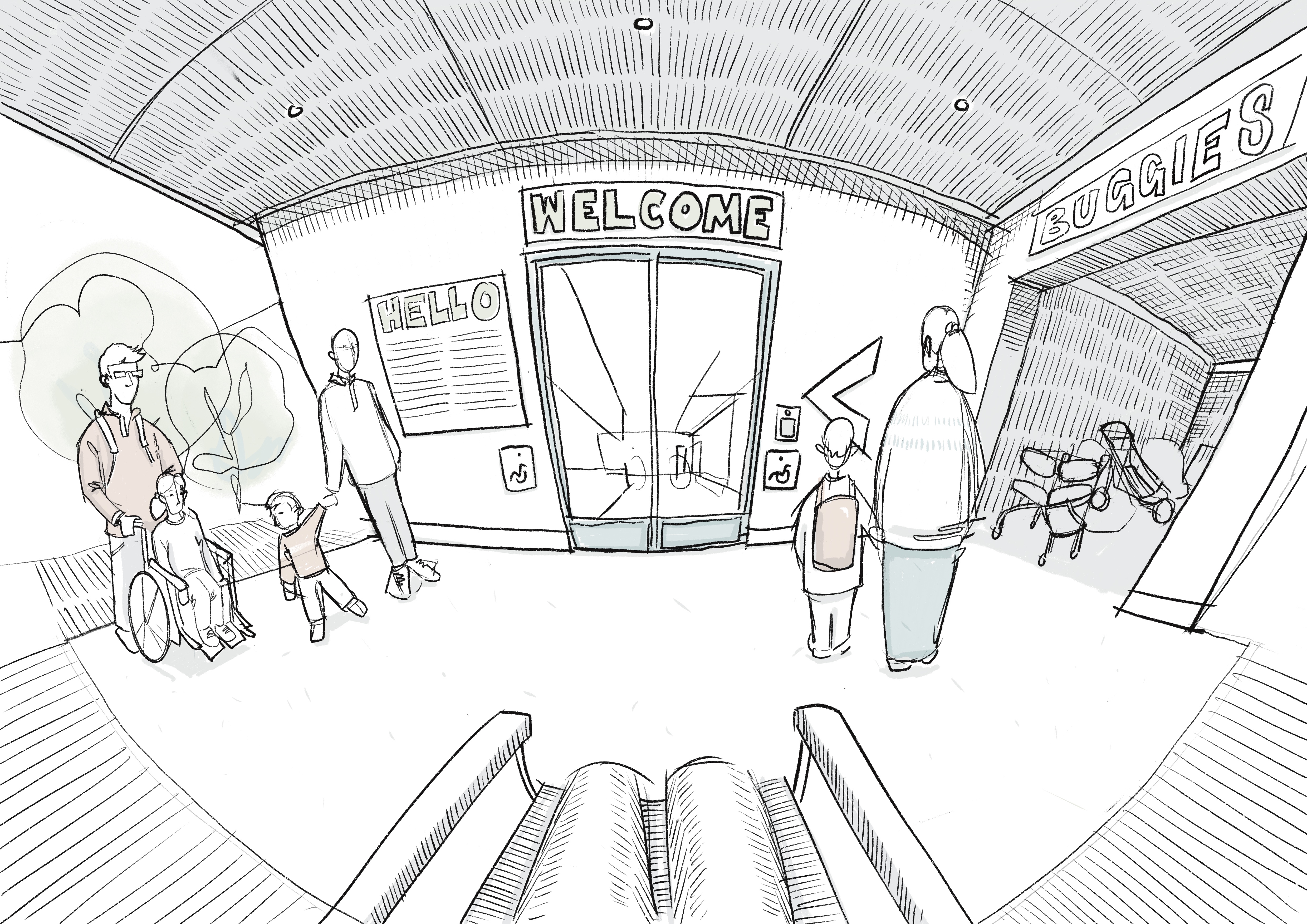Illustration of arriving at an additional support learning school